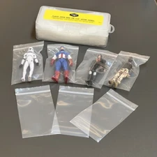 Lot 100 PCS RARE ZIPPER BAGS FOR 3.75'' ACTION 3 3/4 FIGURES & A BOX GIFTS TOYS