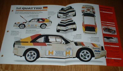 1985 Audi Sport Rally Quattro Original Imp Brochure Specs Info 85 84 1984 Race