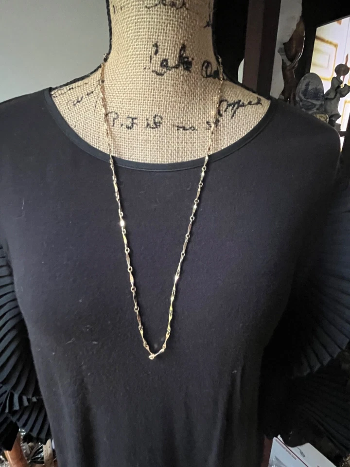 "COLLAR cadena Sara cov vintage dorado firmado 29""" Foto 4 de 4