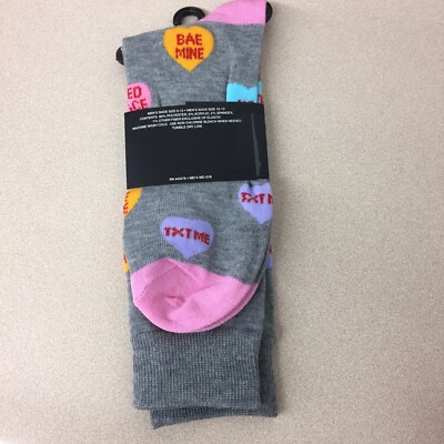 Chaussettes Homme Marc Ecko Crew Neuves Avec Étiquettes - Taille 10-13 - Motif Visage Gris