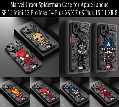 Marvel Charakter Handyhülle für iPhone X/XS 11 12 13 14 15 Pro, Max, Plus, Mini