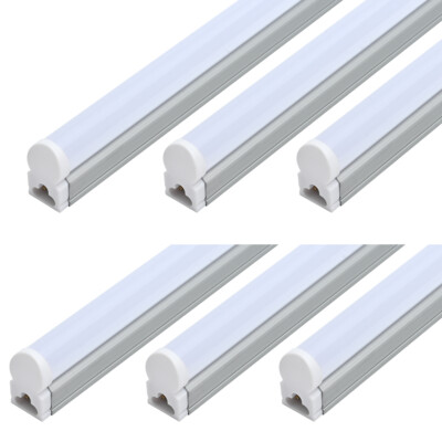 6 Pack LED Shop Light 4FT T5 20W Ceiling Fixture 6500K Super Bright White