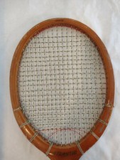 Vintage Atlantic Wooden Tennis Racket Approved For Championship Play