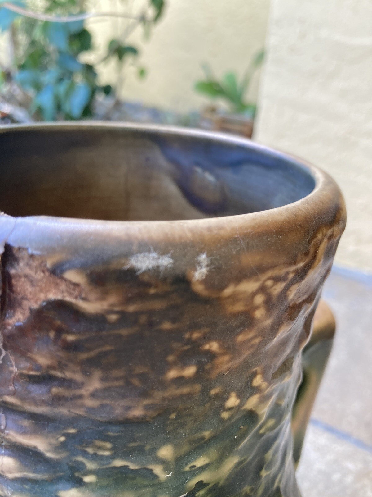 1920s ROSEVILLE Imperial I Vase Dbl Handled textured Arts & Crafts