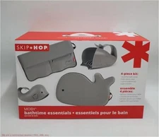 Skip Hop Moby Baby Bath Set with Four Bathtime Essentials - Gray
