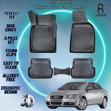 Custom Floor Mats Fits Audi A4 2004-2007 TPE Rubber All Weather Protect Liners