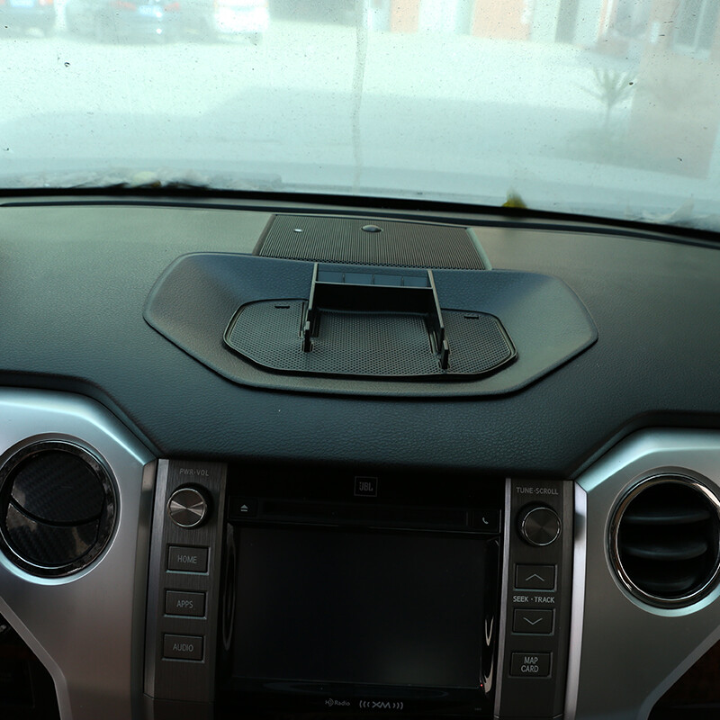Mobile Phone Mount Holder Console Dash Storage Box Tray for Toyota Tundra 14-21