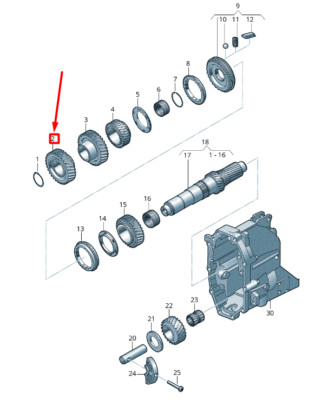 New VOLKSWAGEN CRAFTER 2F MK1 5-Speed Gear 0B7311348