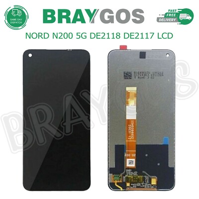 Für OnePlus Nord N200 5G DE2118 DE2117 LCD-Display Touchscreen-Digitizer Schwarz