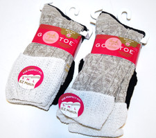 Gold Toe Boot Socks Lot of 4 Pairs Girls Black Khaki 2 Packs Medium NEW
