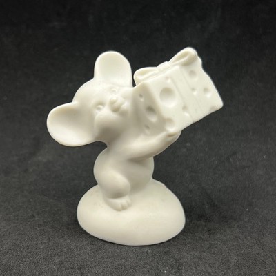 VTG 1975 Hallmark Little Gallery Bisque Porcelain Mouse Figurine Japan Sticker