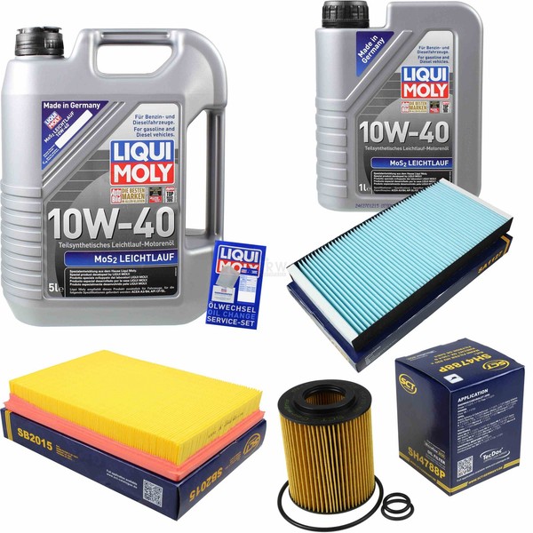 Inspektionskit Filter Liqui Moly ÖL 6L 10W-40 FüR Opel Corsa C F08 F68 1.7 Dti-image