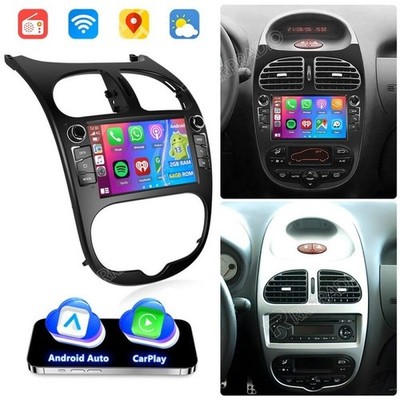 CarPlay 7'' Für PEUGEOT 206 206CC 206SW 2000-2008 Android 15 Autoradio 2+64GB
