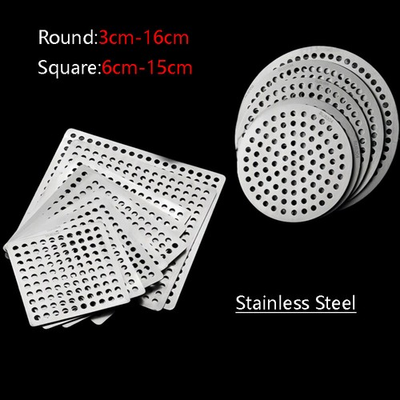 #ad Stainless Steel Drain Hair Catcher Square Round Filter Mesh Bathroom Floor Drain $48.83