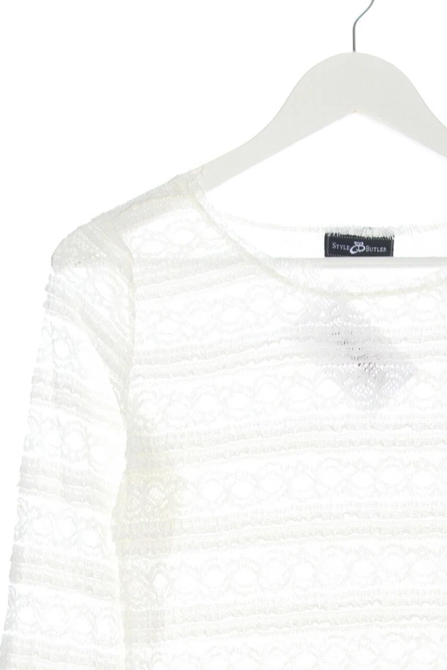 STYLE & BUTLER Netzshirt Damen Shirt Gr. DE 38 weiß Casual-Look - Bild 3 von 4