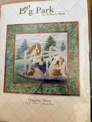 McKenna Ryan Doggone dizzy Dog Park Block 2013 Pattern Brand New Block 5 - Image 1 of 3
