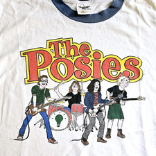 Vintage 90s The Posies Band T Shirt Ringer Size Large Single Stitch Vintage 90s The Posies Band T Shirt Ringer Size Large Single Stitch