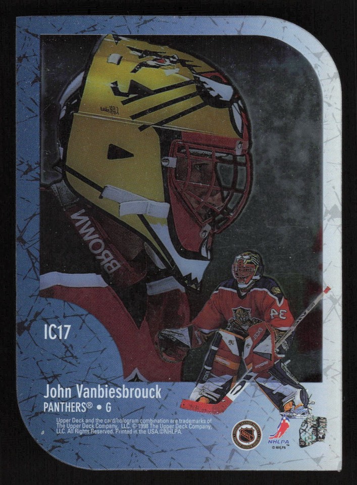200001 Upper Deck Ice IC17 John Vanbiesbrouck Ice Gallery Card TCCCX
