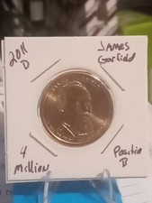 2011 D James A Garfield US Pres $1 Dollar Coin From Sealed Roll US MINT ROLL