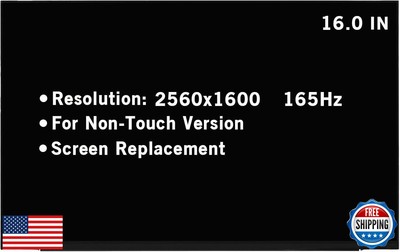 HOYRTDE 16.0'' Replacement for Asus ROG Zephyrus M16 GU603H GU603HR GU603HM GU