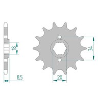 Afam Ritzel #520 F. CA125 14 ZäHne (FüR: Honda CA 125 Rebel JC26 97-00 )