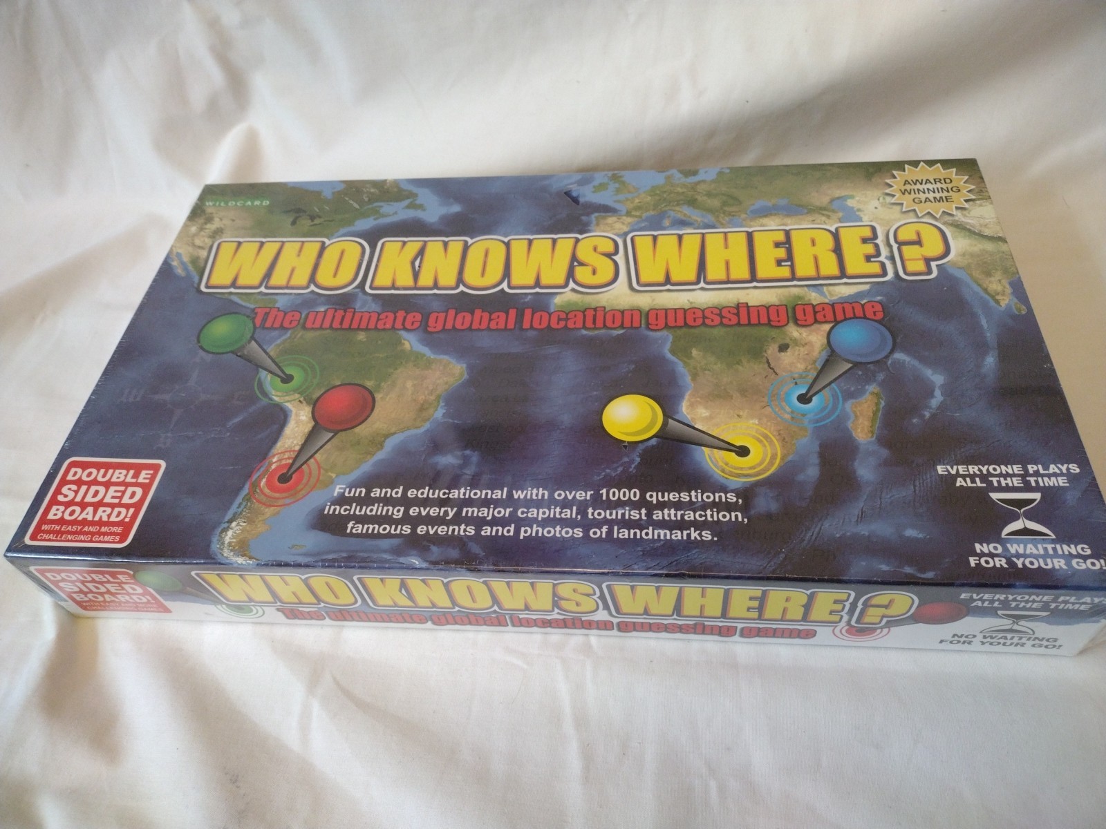 Who knows where? Board Game Award winning race around the world NEW & SEALED