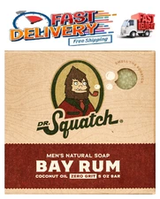 Dr. Squatch Natural Bar Soap, Bay Rum, 5 oz