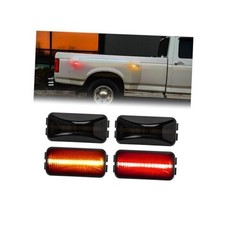Led Dually Bed Side Marker Lights Fender Wheel Lamps For 1984-1996 Amber Red