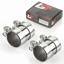 2x double clamp pipe connector exhaust Ø 60 x 95 mm for Audi 100 200 80 90 V8