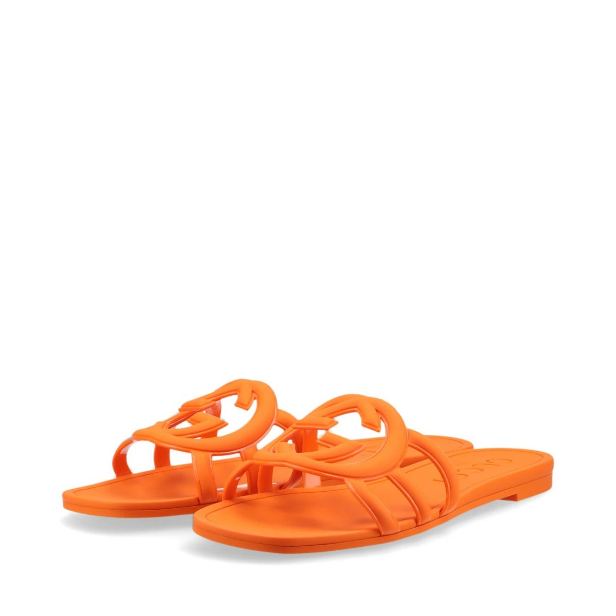 GUCCI Interlocking G 24 Years Rubber Sandals EU35 Women's Orange 780307 Box Stor thumbnail 5