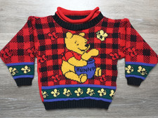Winnie the Pooh vtg Sweater Toddler AOP size 2T Hunny knit top Kids Disney USA