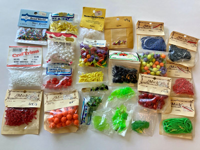 Lot of 23 packs of Vintage 1960s Crafting / Jewelry Beads Mangelsens, Michi's