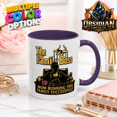 The Family Boss Mom Coffee Cup Mug Funny Mothers Day Gift Family Mob Mom Cup