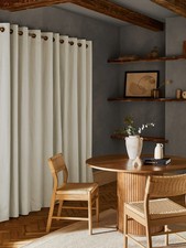 Next Natural Light Lined Cotton Eyelet Curtains, W 167 DROP 182cm