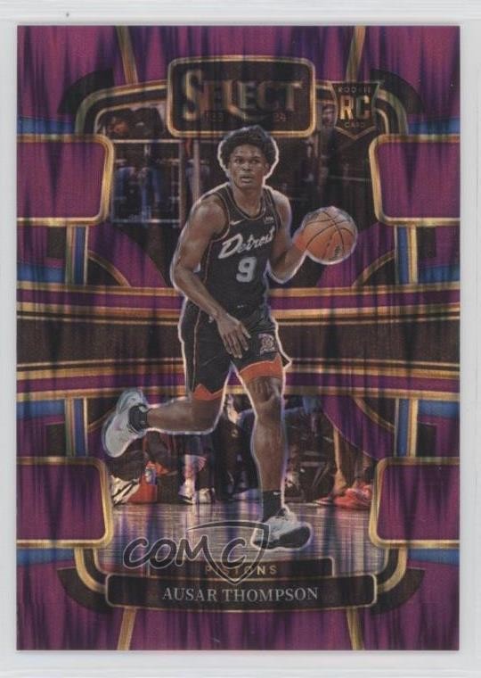 2023-24 Panini Select Concourse Purple Flash Prizm 1/175 Ausar Thompson #95 13n2