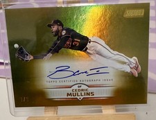 2025 TOPPS STADIUM CLUB BASEBALL cedric Mullins AUTOGRAPH GOLD RAINBOW FOIL 1/1
