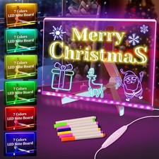 LED Note Board with 7 Colors Happy Birthday Gifts for Teens, 11.8"X7.9" Led Draw