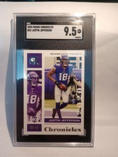 2020 Chronicles Justin Jefferson Rookie SGC 9.5 Card #62. rookie card picture