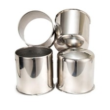 4Pcs 4.25" Push Through Wheel Center Caps Stainless Trailer Hub Cap for Truck