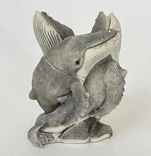 Harmony Kingdom Jump for Joy Trinket Box Figurine Breaching Humpback Whales