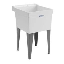Utilatub 24 In. X 20 In. Structural Thermoplastic Floor-Mount Utility Tub in Whi