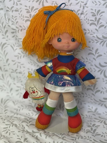 Vintage 1983 Hallmark Mattel 10" Rainbow Brite Doll & White Twink Sprite