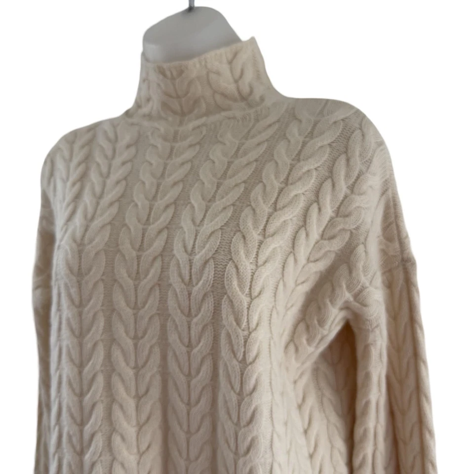 Теория свитер женщин большой слоновой кости подкова кашемир водолазка Bell рукав - Изображение 4 из 4