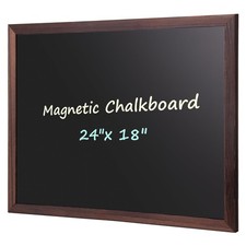 Comix Magnetic Chalkboard, 18 x 24 Inches WoodenFramed Blackboard for Kids, H...