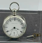 RARE Running 1873 Elgin Grade 12 MD OGDEN 18S 11J Key Wind Pocket Watch