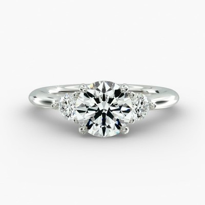 CVD Lab Grown runder Brillant Diamant Ring 1,40 Karat E F VVS2 IGI 950 Platin