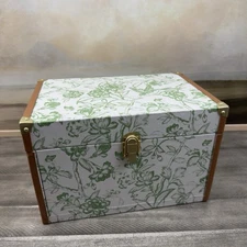 Mark & Graham Sanderson Deluxe Dresser Top Jewelry Box Green Monogrammed Read