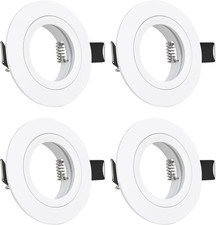 Faretto Incasso Cartongesso GU10 Alluminio Bianco, Cornice Faretti Led Da Incass