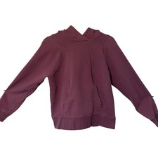 Lululemon Burgundy Pullover Hoodie Kangaroo Pocket Athleisure Size 6