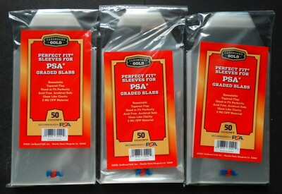 #ad 150 Cardboard Gold Perfect Fit Sleeves for PSA Graded Slabs $13.49
